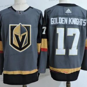 Adidas Miesten Vegas Golden Knights #17 Kultaen Knights Harmaa 2017-2018 Jääkiekko Ommeltu NHL Paita