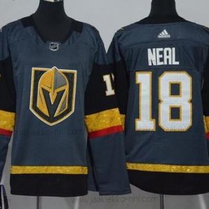 Adidas Miesten Vegas Golden Knights #18 James Neal Harmaa Kotiottelupaita Aito Ommeltu NHL Paita