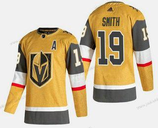 Adidas Miesten Vegas Golden Knights #19 Reilly Smith Kulta 2020-21 Vaihtopaita Ommeltu Paita