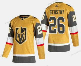 Adidas Miesten Vegas Golden Knights #26 Paul Stastny Kulta 2020-21 Vaihtopaita Ommeltu Paita