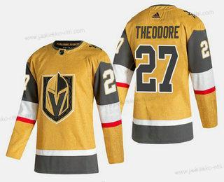 Adidas Miesten Vegas Golden Knights #27 Shea Theodore Kulta 2020-21 Vaihtopaita Ommeltu Paita