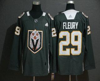 Adidas Miesten Vegas Golden Knights #29 Marc-Andre Fleury Harmaa Dia De Los Muertos Paita