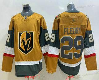 Adidas Miesten Vegas Golden Knights #29 Marc-Andre Fleury Kulta 2020-21 Vaihtopaita Ommeltu Paita