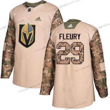 Adidas Miesten Vegas Golden Knights #29 Marc-Andre Fleury Maastokuvio Aito 2017 Veterans Day Ommeltu NHL Paita