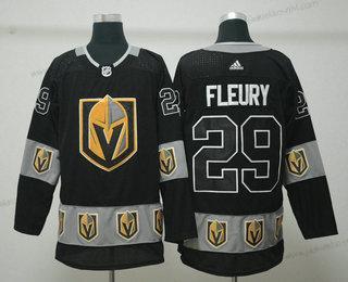 Adidas Miesten Vegas Golden Knights #29 Marc-Andre Fleury Musta Maajoukkue Logos Paita