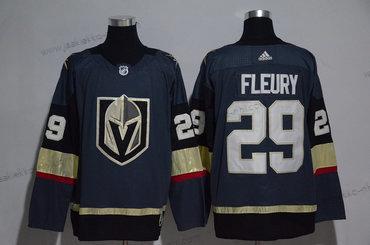 Adidas Miesten Vegas Golden Knights #29 Marc-Andre Fleury Steel Harmaa 2017-2018 Jääkiekko Ommeltu NHL Paita