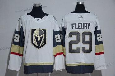 Adidas Miesten Vegas Golden Knights #29 Marc-Andre Fleury Valkoinen 2017-2018 Jääkiekko Ommeltu NHL Paita