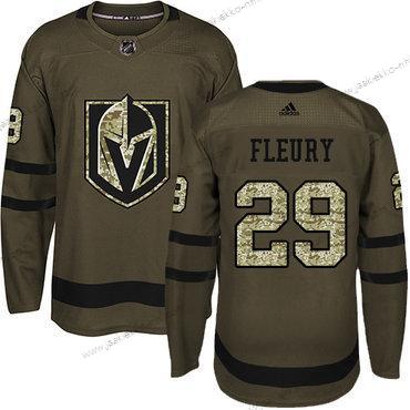 Adidas Miesten Vegas Golden Knights #29 Marc-Andre Fleury Vihreä Salute to Service Ommeltu NHL Paita