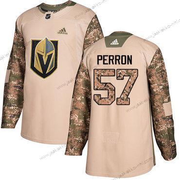 Adidas Miesten Vegas Golden Knights #57 David Perron Maastokuvio Aito 2017 Veterans Day Ommeltu NHL Paita