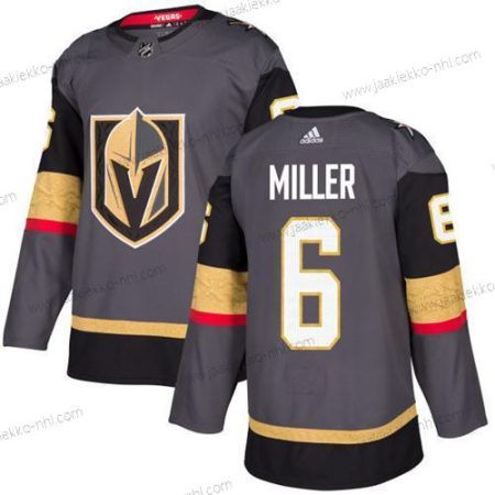 Adidas Miesten Vegas Golden Knights #6 Colin Miller Harmaa Kotiottelupaita Aito Ommeltu NHL Paita