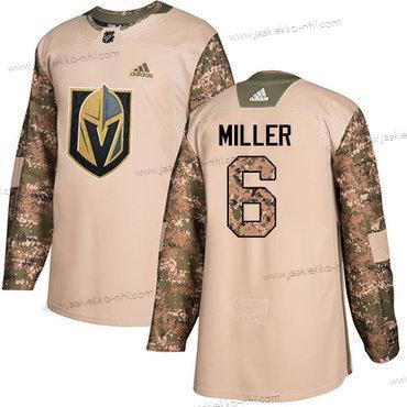 Adidas Miesten Vegas Golden Knights #6 Colin Miller Maastokuvio Aito 2017 Veterans Day Ommeltu NHL Paita