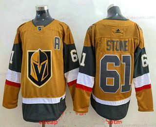 Adidas Miesten Vegas Golden Knights #61 Mark Stone Kulta 2020-21 Vaihtopaita Ommeltu Paita