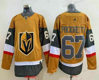 Adidas Miesten Vegas Golden Knights #67 Max Pacioretty Kulta 2020-21 Vaihtopaita Ommeltu Paita