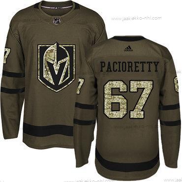 Adidas Miesten Vegas Golden Knights #67 Max Pacioretty Vihreä Salute to Service Ommeltu NHL Paita