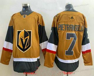 Adidas Miesten Vegas Golden Knights #7 Alex Pietrangelo Kulta 2020-21 Vaihtopaita Ommeltu Paita