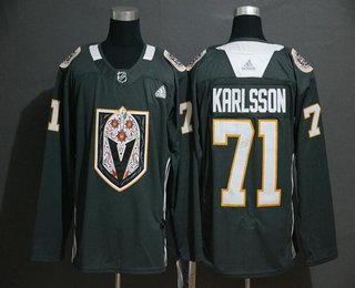 Adidas Miesten Vegas Golden Knights #71 William Karlsson Harmaa Dia De Los Muertos Paita