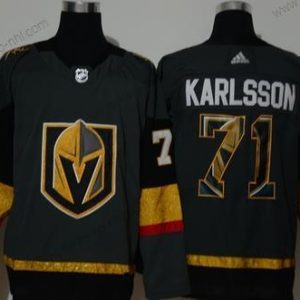 Adidas Miesten Vegas Golden Knights #71 William Karlsson Harmaa With Maajoukkue Logo Ommeltu NHL Paita