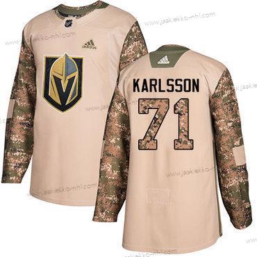 Adidas Miesten Vegas Golden Knights #71 William Karlsson Maastokuvio Aito 2017 Veterans Day Ommeltu NHL Paita