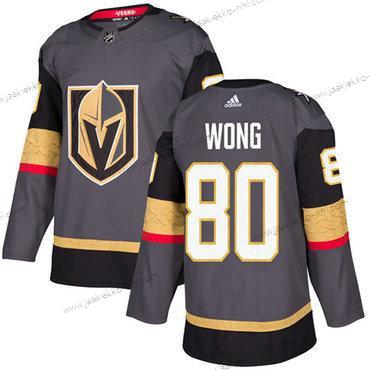 Adidas Miesten Vegas Golden Knights #80 Tyler Wong Harmaa Kotiottelupaita Aito Ommeltu NHL Paita