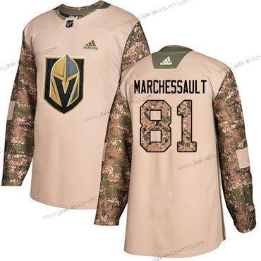 Adidas Miesten Vegas Golden Knights #81 Jonathan Marchessault Maastokuvio Aito 2017 Veterans Day Ommeltu NHL Paita