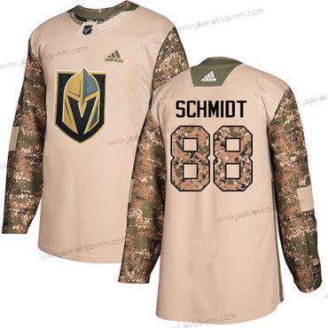 Adidas Miesten Vegas Golden Knights #88 Nate Schmidt Maastokuvio Aito 2017 Veterans Day Ommeltu NHL Paita