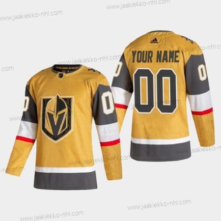 Adidas Miesten Vegas Golden Knights Mukautettu 2020-21 Kulta Aito Pelaaja Vaihtopaita Ommeltu NHL Paita