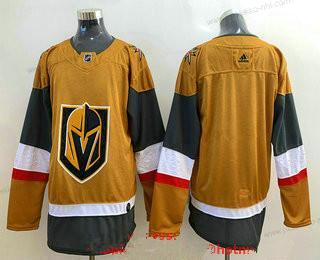 Adidas Miesten Vegas Golden Knights Tyhjä Kulta 2020-21 Vaihtopaita Ommeltu Paita