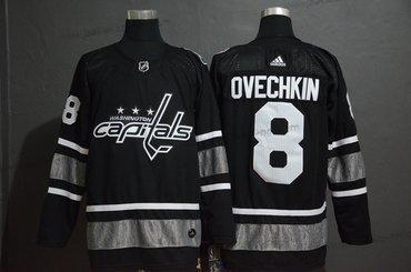 Adidas Miesten Washington Capitales 8 Alexander Ovechkin Musta 2019 NHL All-Star Game Paita