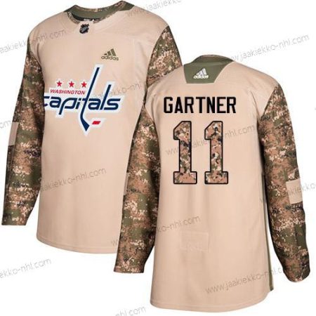 Adidas Miesten Washington Capitals #11 Mike Gartner Maastokuvio Aito 2017 Veterans Day Ommeltu NHL Paita