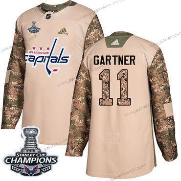 Adidas Miesten Washington Capitals #11 Mike Gartner Maastokuvio Aito 2017 Veterans Day Stanley Cup Final Champions Ommeltu NHL Paita