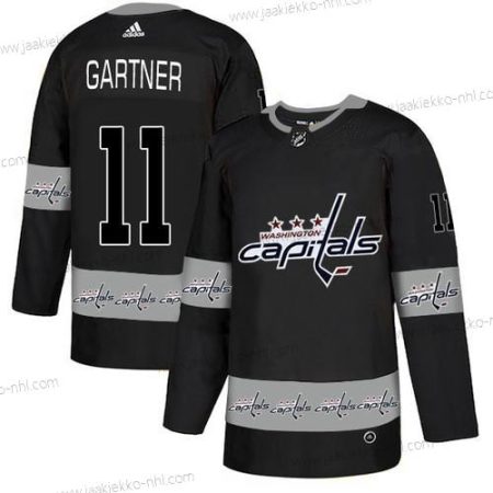 Adidas Miesten Washington Capitals #11 Mike Gartner Musta Maajoukkue Logos Paita