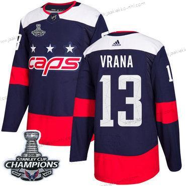 Adidas Miesten Washington Capitals #13 Jakub Vrana Laivastonsininen Aito 2018 Stadium Series Stanley Cup Final Champions Ommeltu NHL Paita