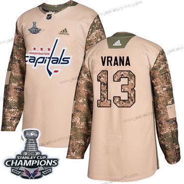 Adidas Miesten Washington Capitals #13 Jakub Vrana Maastokuvio Aito 2017 Veterans Day Stanley Cup Final Champions Ommeltu NHL Paita