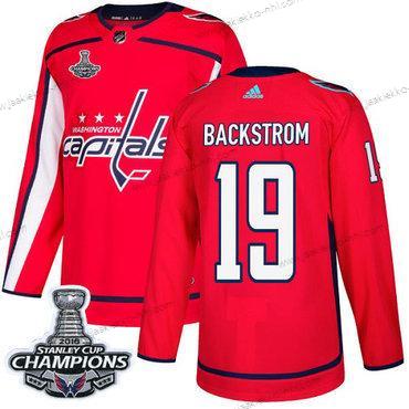 Adidas Miesten Washington Capitals #19 Nicklas Backstrom Punainen Kotiottelupaita Aito Stanley Cup Final Champions Ommeltu NHL Paita