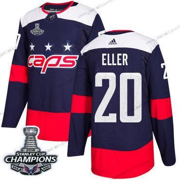 Adidas Miesten Washington Capitals #20 Lars Eller Laivastonsininen Aito 2018 Stadium Series Stanley Cup Final Champions Ommeltu NHL Paita