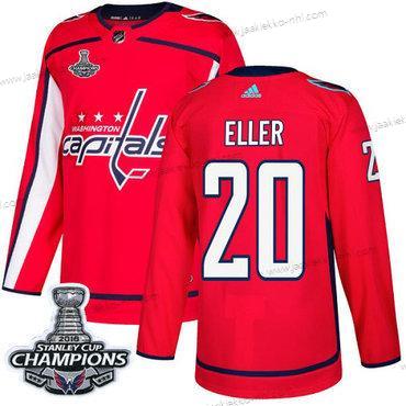 Adidas Miesten Washington Capitals #20 Lars Eller Punainen Kotiottelupaita Aito Stanley Cup Final Champions Ommeltu NHL Paita