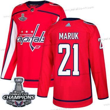 Adidas Miesten Washington Capitals #21 Dennis Maruk Punainen Kotiottelupaita Aito Stanley Cup Final Champions Ommeltu NHL Paita