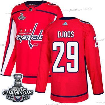 Adidas Miesten Washington Capitals #29 Christian Djoos Punainen Kotiottelupaita Aito Stanley Cup Final Champions Ommeltu NHL Paita