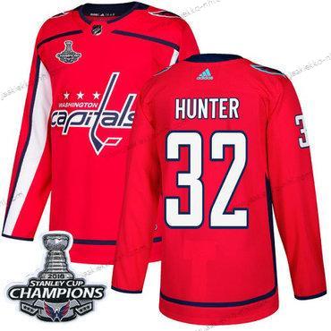 Adidas Miesten Washington Capitals #32 Dale Hunter Punainen Kotiottelupaita Aito Stanley Cup Final Champions Ommeltu NHL Paita