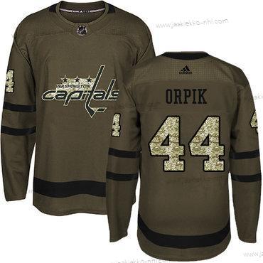 Adidas Miesten Washington Capitals #44 Brooks Orpik Vihreä Salute to Service Ommeltu NHL Paita