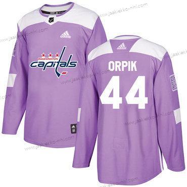 Adidas Miesten Washington Capitals #44 Brooks Orpik Violetti Aito Taistelee syöpää vastaan Ommeltu NHL Paita