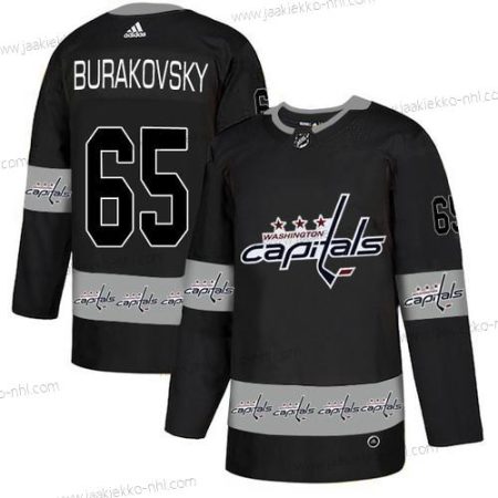 Adidas Miesten Washington Capitals #65 Andre Burakovsky Musta Maajoukkue Logos Paita