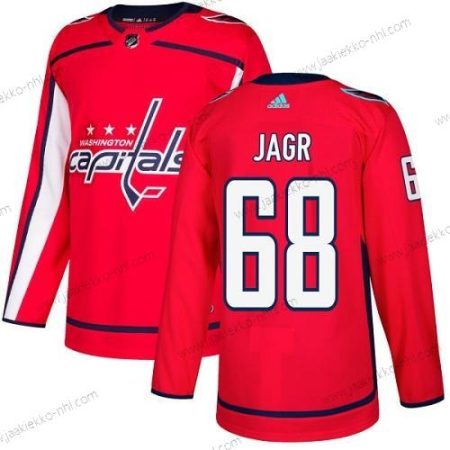 Adidas Miesten Washington Capitals #68 Jaromir Jagr Punainen Kotiottelupaita Aito Ommeltu NHL Paita