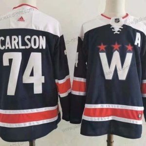 Adidas Miesten Washington Capitals #74 John Carlson New Laivastonsininen Sininen Ommeltu NHL Paita