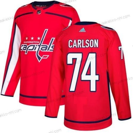 Adidas Miesten Washington Capitals #74 John Carlson Punainen Kotiottelupaita Aito Ommeltu NHL Paita