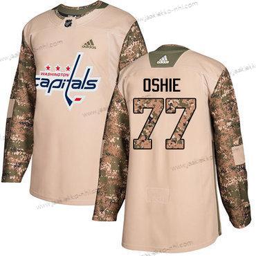 Adidas Miesten Washington Capitals #77 T. J. Oshie Maastokuvio Aito 2017 Veterans Day Ommeltu NHL Paita