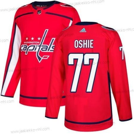 Adidas Miesten Washington Capitals #77 T. J. Oshie Punainen Kotiottelupaita Aito Ommeltu NHL Paita