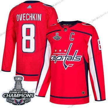 Adidas Miesten Washington Capitals #8 Alex Ovechkin Punainen Kotiottelupaita Aito Stanley Cup Final Champions Ommeltu NHL Paita