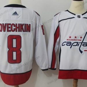 Adidas Miesten Washington Capitals #8 Alex Ovechkin Valkoinen Road Aito Ommeltu NHL Paita