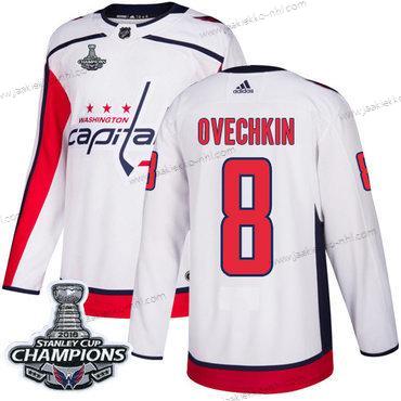 Adidas Miesten Washington Capitals #8 Alex Ovechkin Valkoinen Road Aito Stanley Cup Final Champions Ommeltu NHL Paita